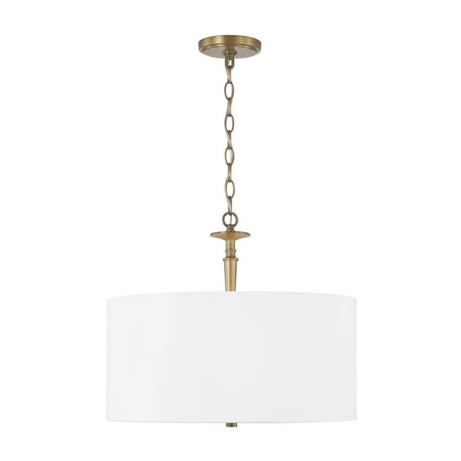 Abbie 3-Light Pendant in Aged Brass