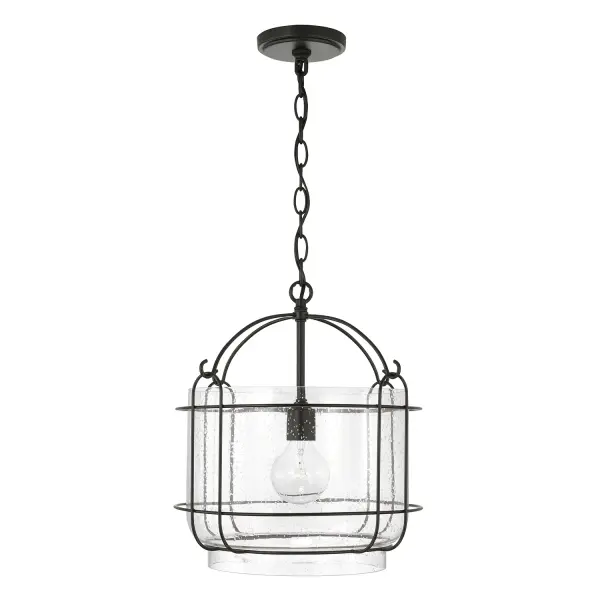 Harmon 1-Light Pendant in Matte Black