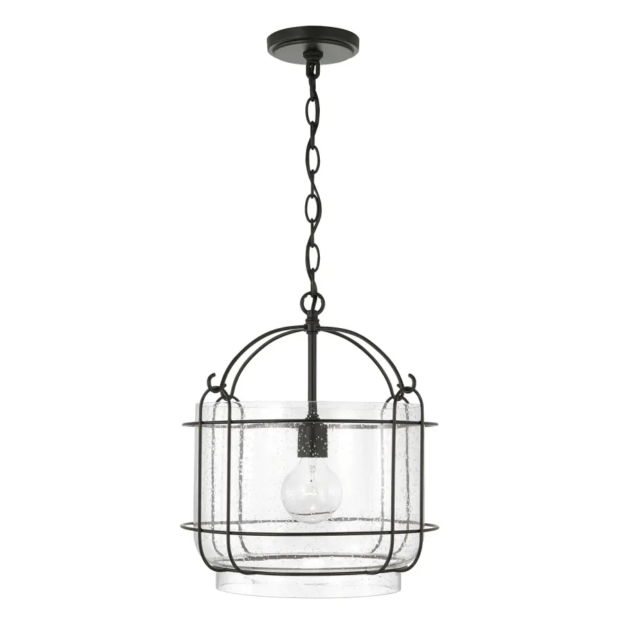 Harmon 1-Light Pendant in Matte Black
