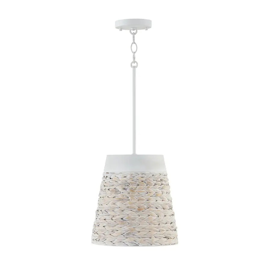 Tallulah 1-Light Pendant in Chalk Wash