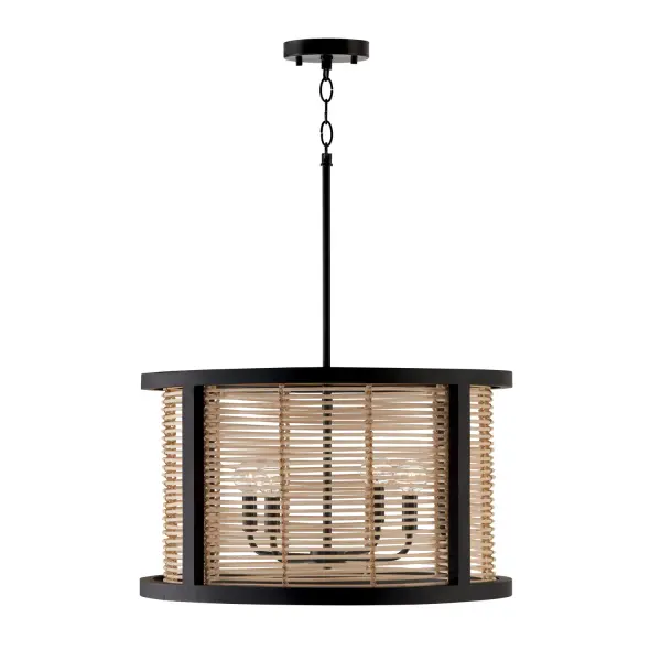 Rico 4-Light Pendant in Flat Black