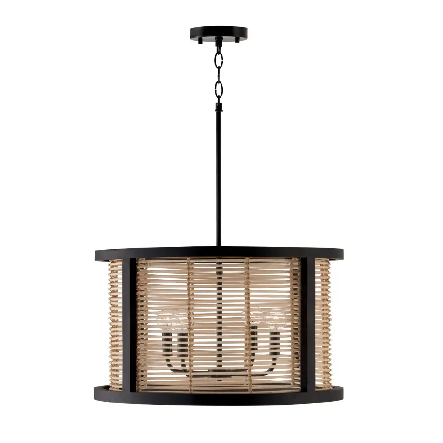Rico 4-Light Pendant in Flat Black