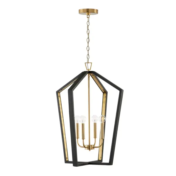 Sophisticated Two-Tone Pendant Blends Industrial Edge with Warm Elegance