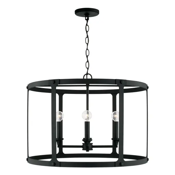 Brennen 4-Light Pendant in Black Iron