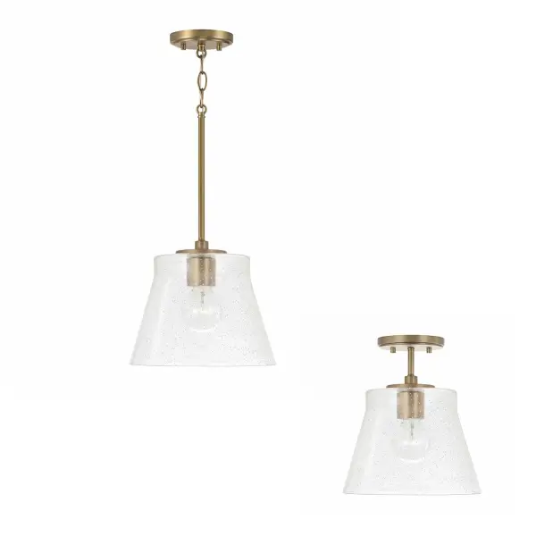 Compact Brass Pendant Perfect for Intimate Spaces