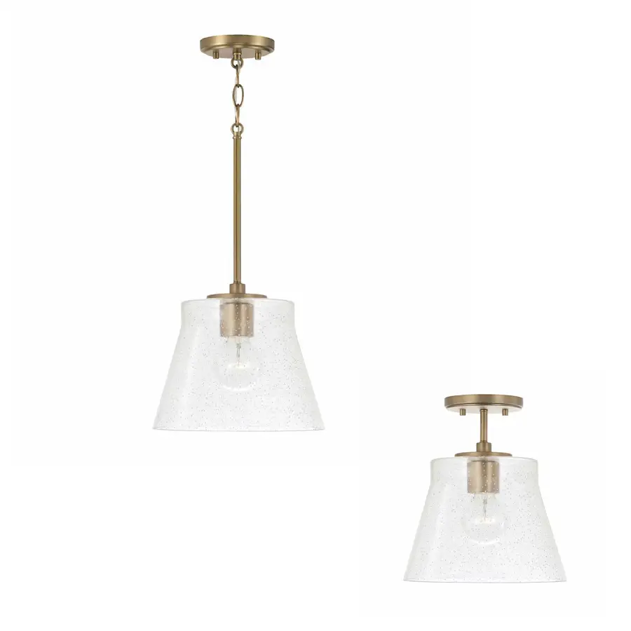 Compact Brass Pendant Perfect for Intimate Spaces