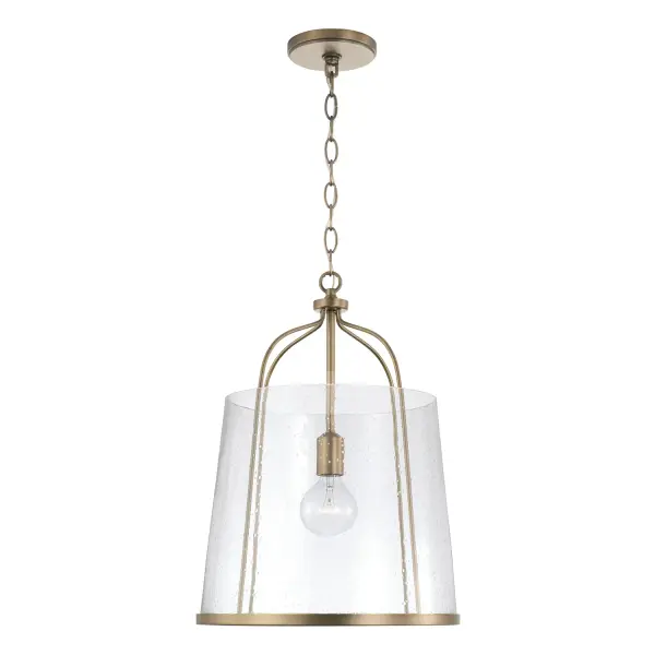 Madison 1-Light Pendant in Aged Brass