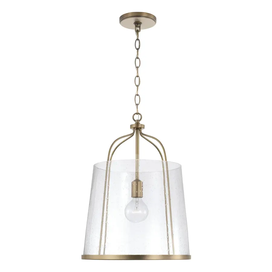 Madison 1-Light Pendant in Aged Brass
