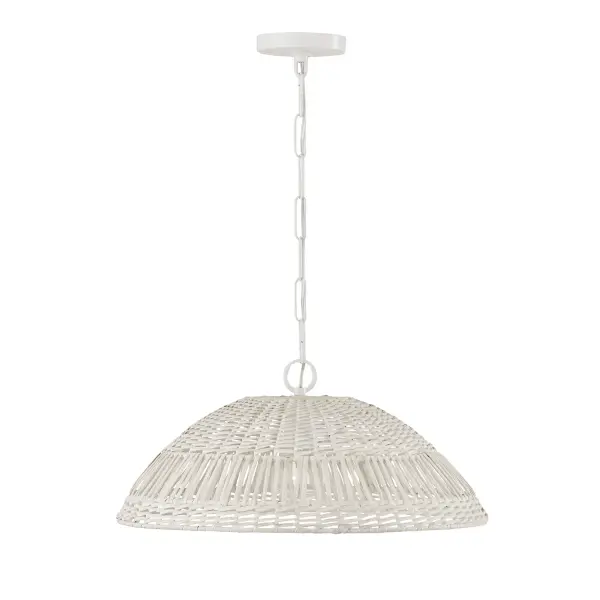 Naomi 1-Light Pendant in Chalk White