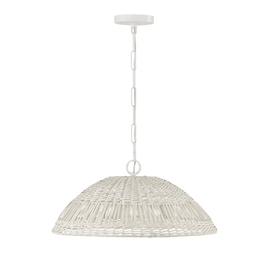 Naomi 1-Light Pendant in Chalk White