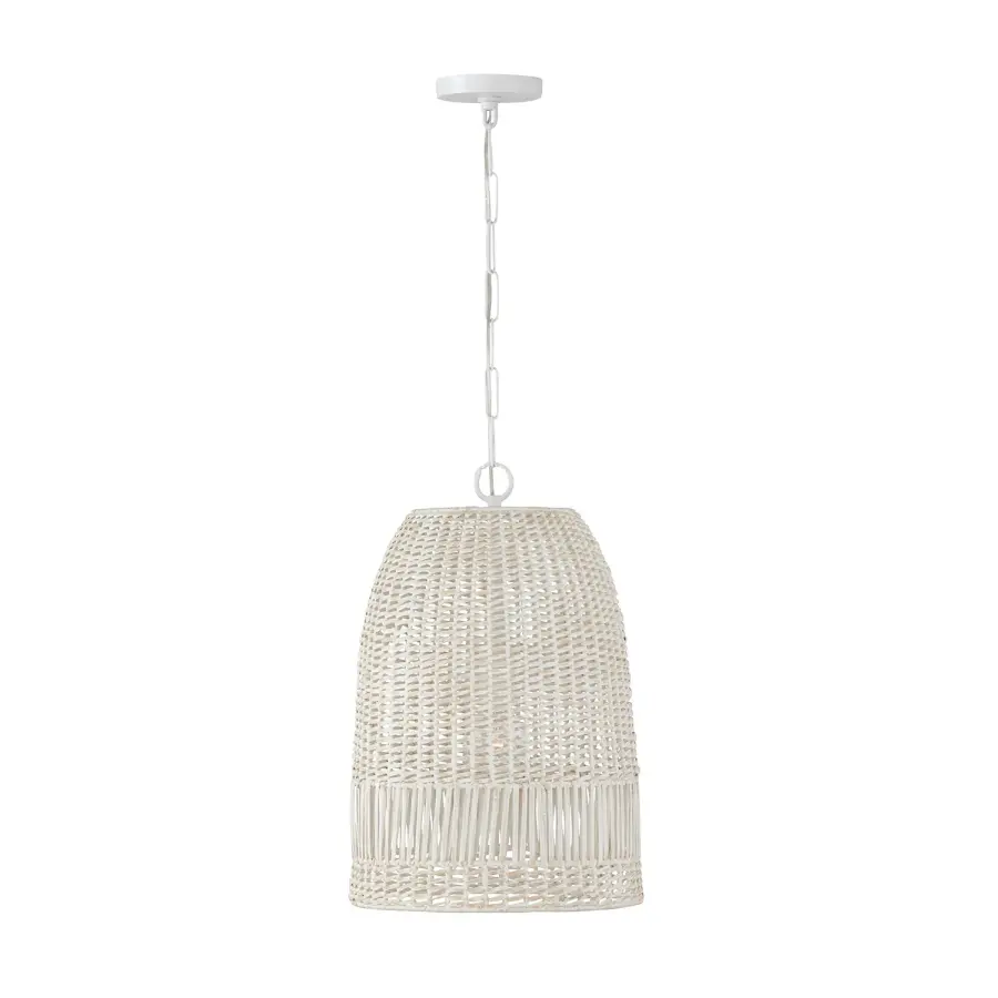 Naomi 1-Light Pendant in Chalk White
