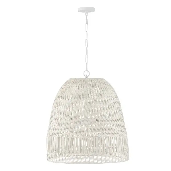 Naomi 3-Light Pendant in Chalk White