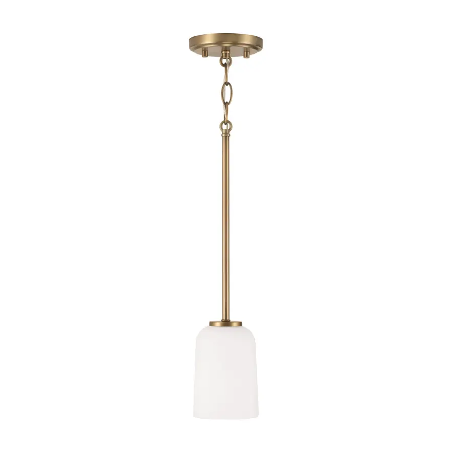 Lawson 1-Light Mini Pendant in Aged Brass