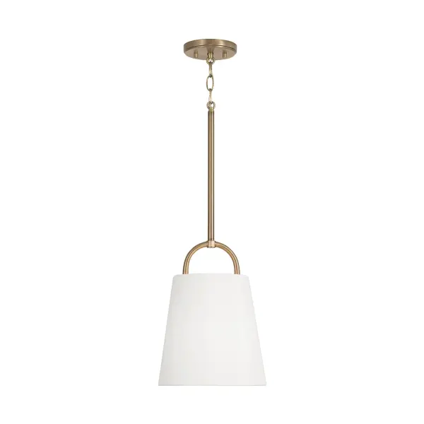 Brody 1-Light Pendant in Aged Brass