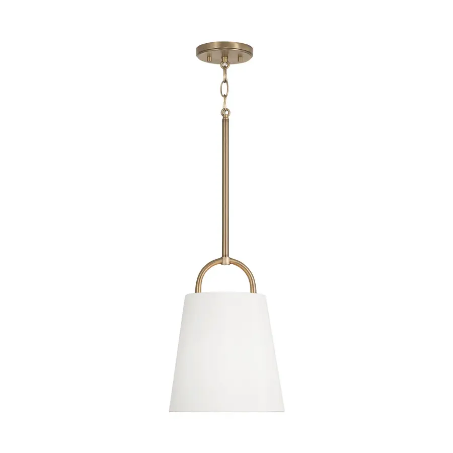 Brody 1-Light Pendant in Aged Brass