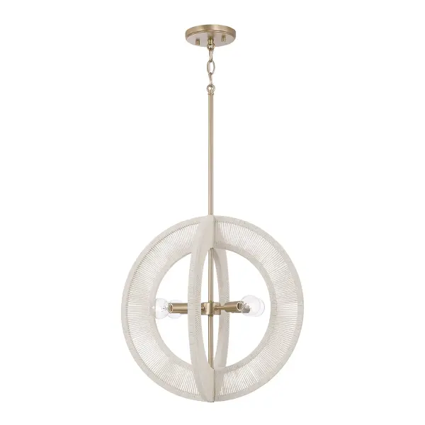 Delaney 4-Light Pendant in Matte Brass
