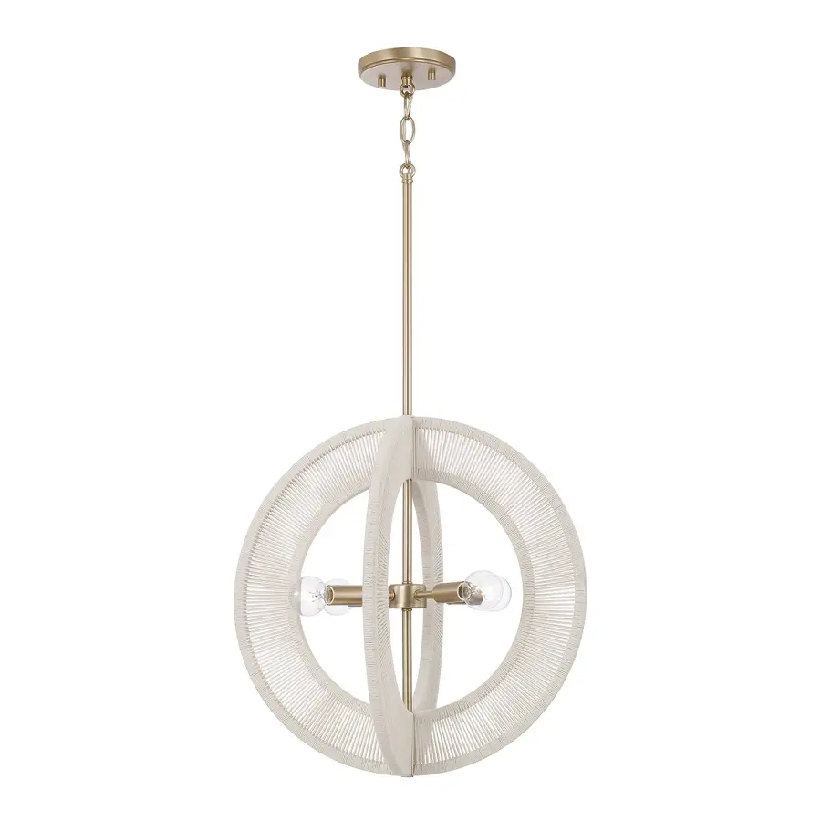 Delaney 4-Light Pendant in Matte Brass