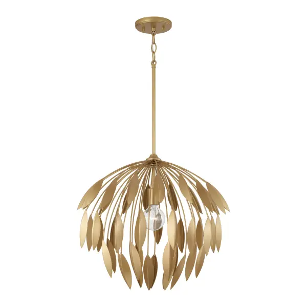 Margeaux 1-Light Pendant in Buffed Gold