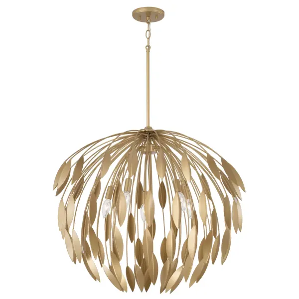 Margeaux 5-Light Pendant in Buffed Gold