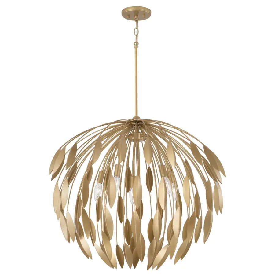 Margeaux 5-Light Pendant in Buffed Gold