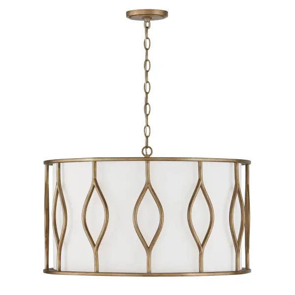 Versatile 4-Light Pendant with Sophisticated Metallic Finish