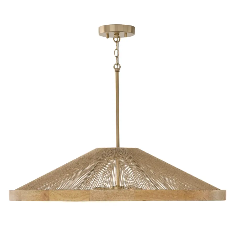 Maya 4-Light Pendant in Matte Brass