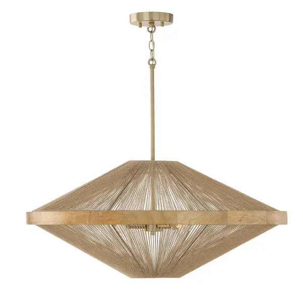 Maya 4-Light Pendant in Matte Brass