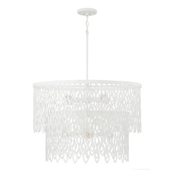 Pheobe 7-Light Pendant in Matte White