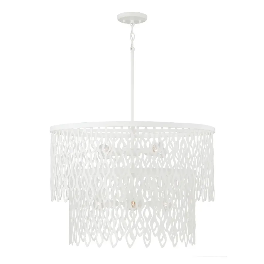 Pheobe 7-Light Pendant in Matte White