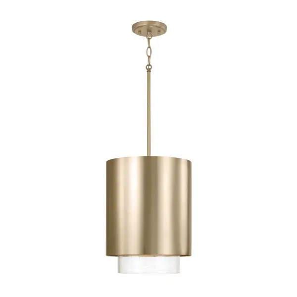 Compact Brass Pendant Perfect for Layered Lighting