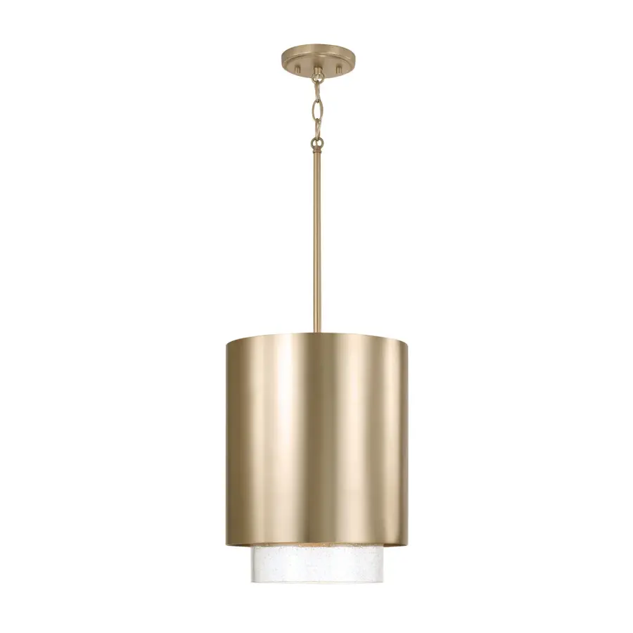 Compact Brass Pendant Perfect for Layered Lighting