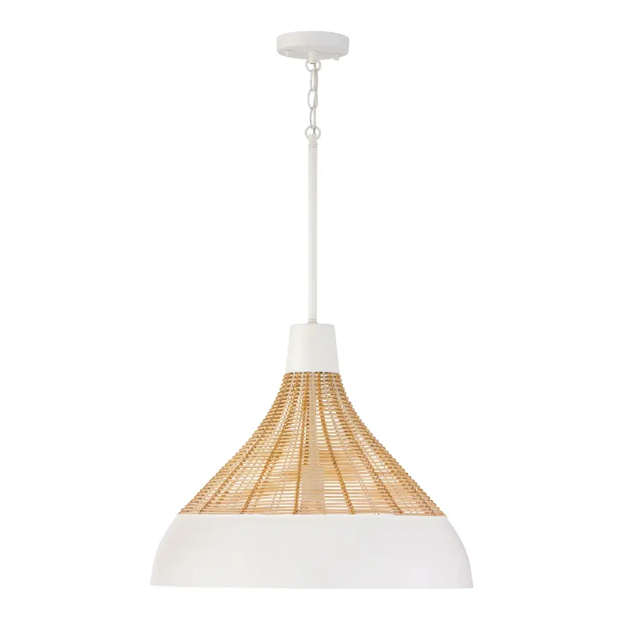 Kali 1-Light Pendant in Matte White