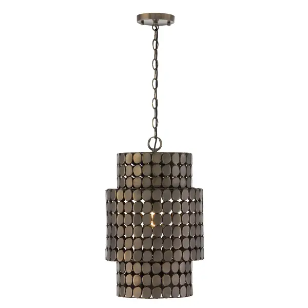 Elegant Single Pendant with Warm Dark Brass Finish
