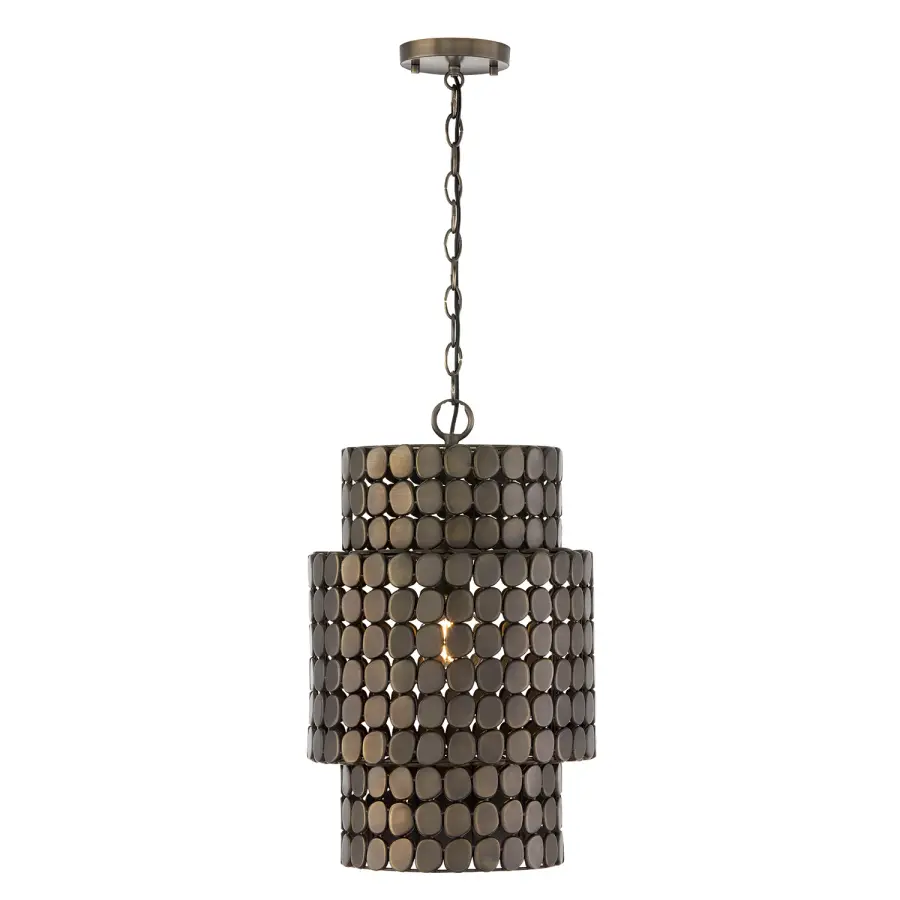Elegant Single Pendant with Warm Dark Brass Finish