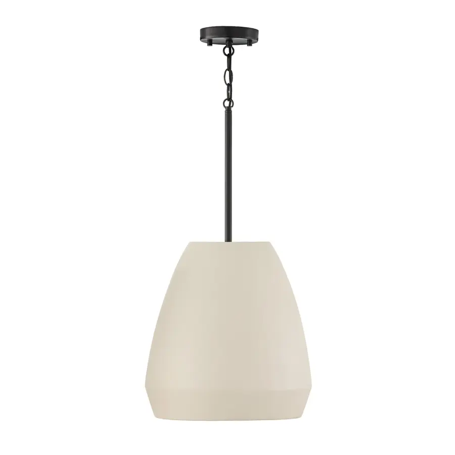 Della 1-Light Pendant in Terracotta Ivory