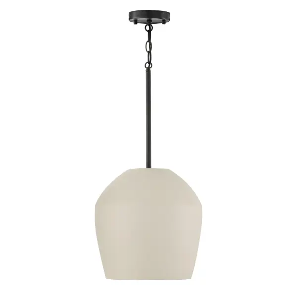 Della 1-Light Pendant in Terracotta Ivory