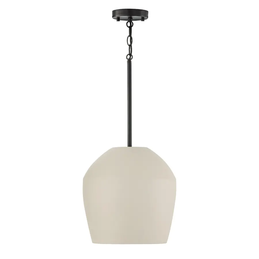 Della 1-Light Pendant in Terracotta Ivory