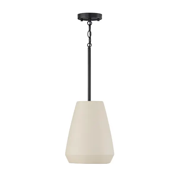 The Della pendant brings handcrafted charm with its terracotta ivory finish. At 10 inches wide, this compact fixture delivers focused task lighting with artisanal character, perfect for kitchen islands or intimate dining spaces.