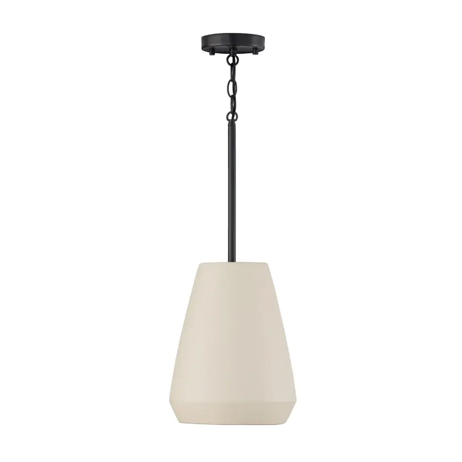 Della 1-Light Pendant in Terracotta Ivory