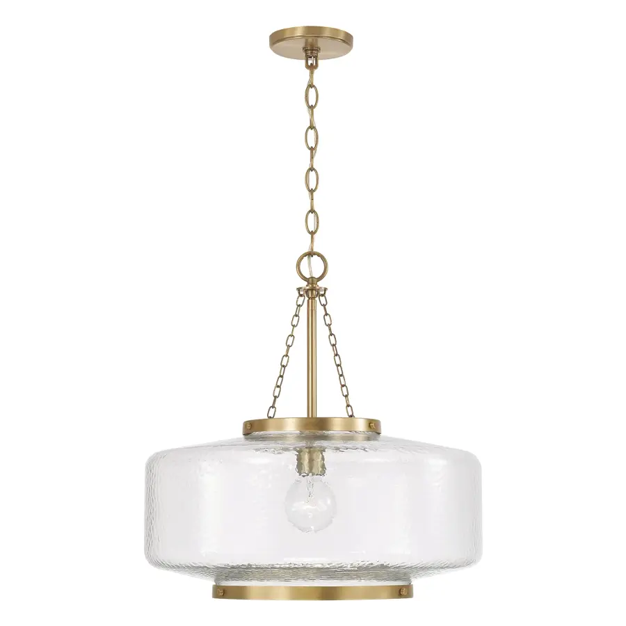 Landon 1-Light Pendant in Aged Brass