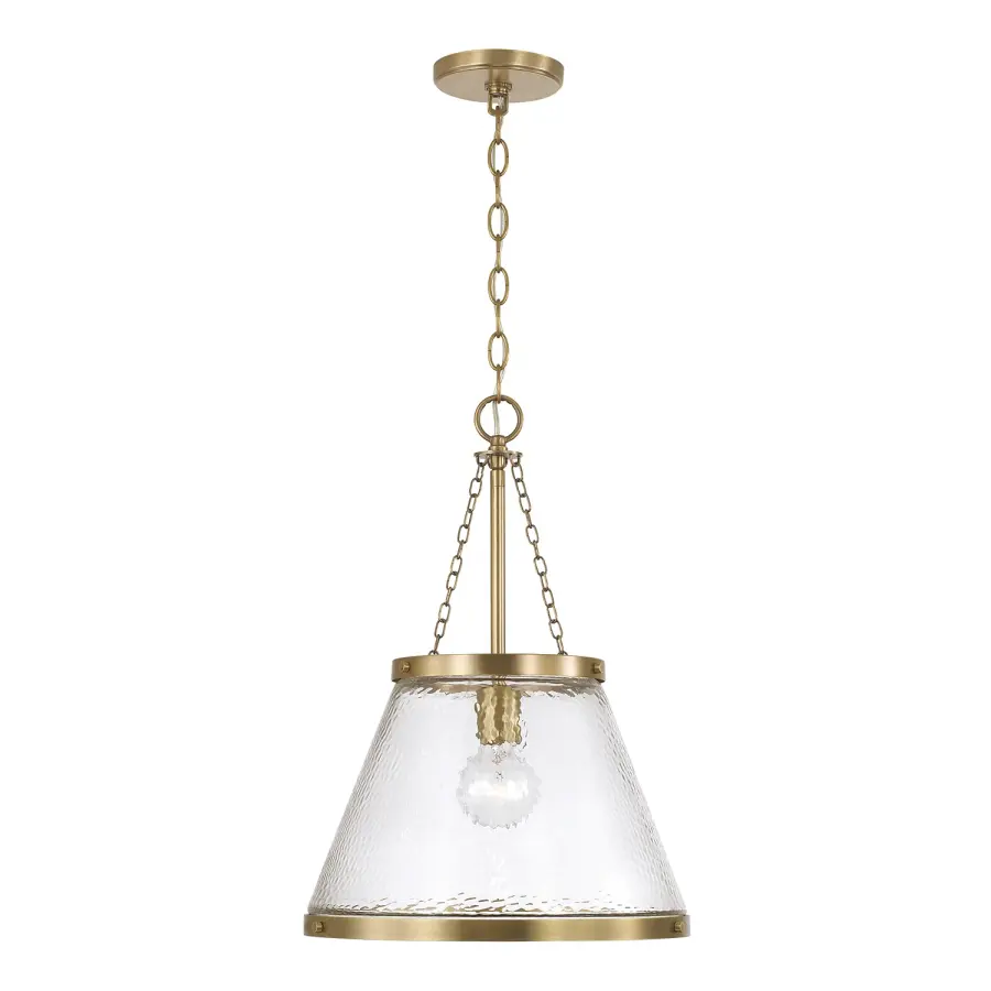 Landon 1-Light Pendant in Aged Brass