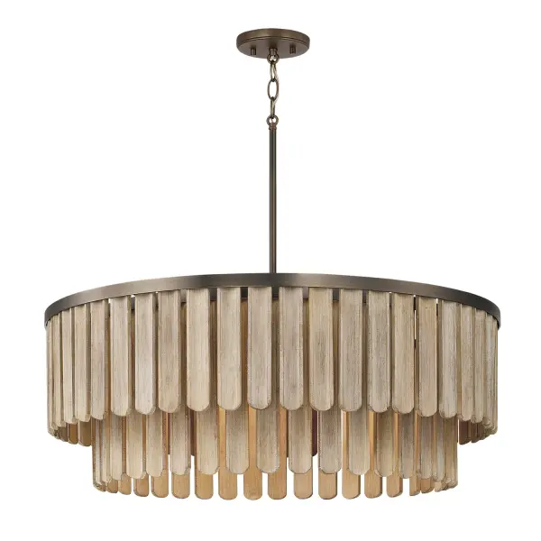 Jada 6-Light Pendant in Dark Brass