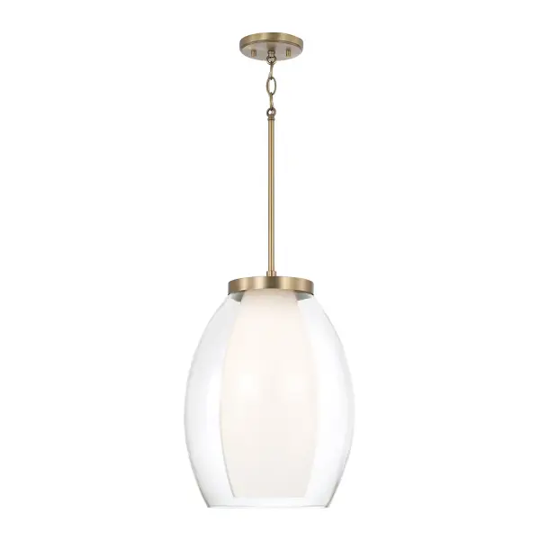 Joss 1-Light Pendant in Aged Brass