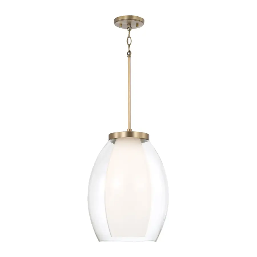Joss 1-Light Pendant in Aged Brass