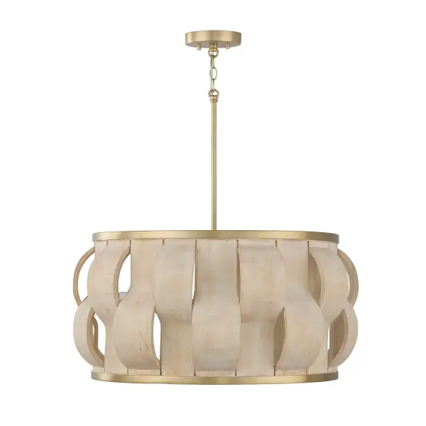 Willa 4-Light Pendant in Matte Brass