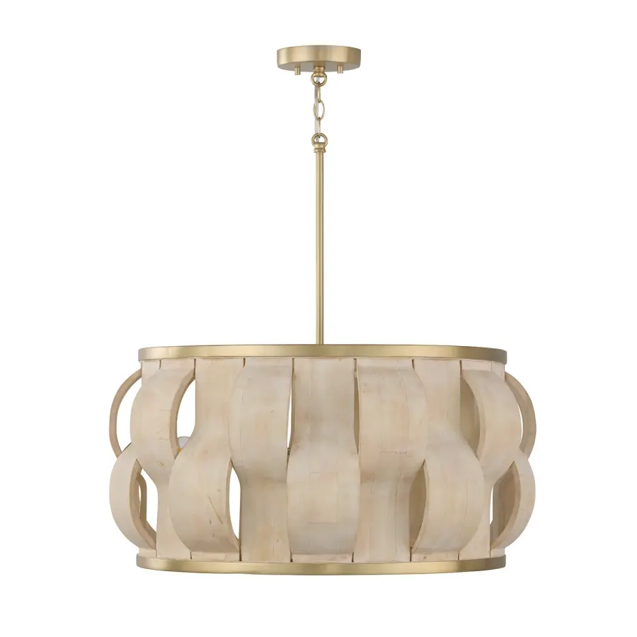 Willa 4-Light Pendant in Matte Brass