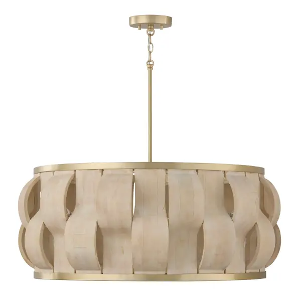 Willa 6-Light Pendant in Matte Brass