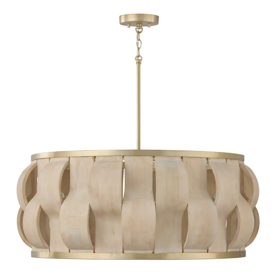 Willa 6-Light Pendant in Matte Brass