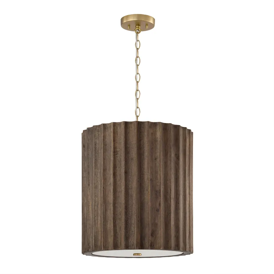 Cody 3-Light Pendant in Matte Brass