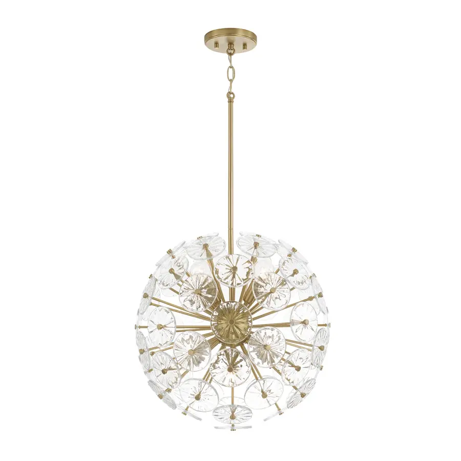 Emelie 8-Light Pendant in Matte Brass